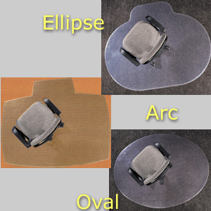 Ellipse, Arc, Oval Designer Chair Mats